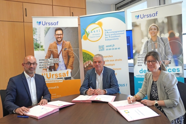 Les Urssaf Bourgogne et Franche Comté et Le Service d’Accompagnement Socio Professionnel des Travailleurs Indépendants (SASTI) renforcent leurs partenariats